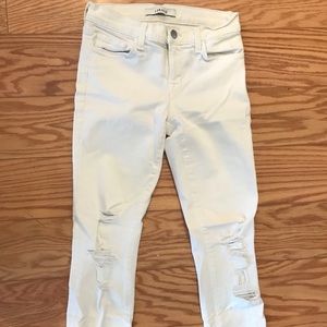 J Brand White Distressed Denim